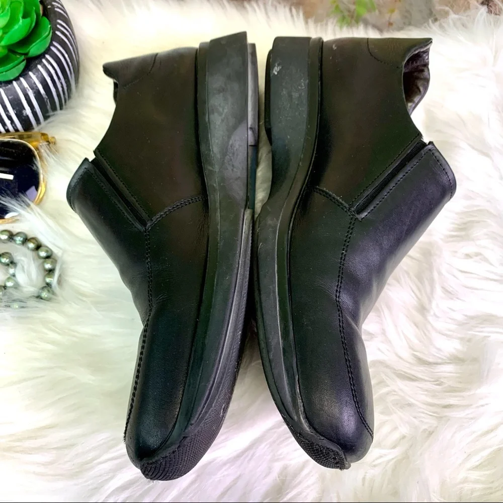 TO BOOT NEW YORK ADAM DERRICK Men's Black Leather Italian Slip-Ons, 7.5/40 EU